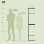 Furinno LUDER Book Shelf, 6-Tier Tall Modern Bookshelf, Bookcase with Open Shelves, 9.3" x 12" x 71", for Living Room, Bedroom, Home Office, White