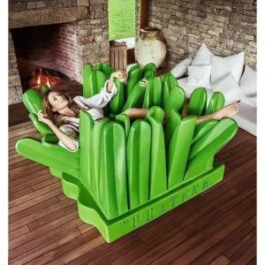 Customized: Italian Internet Celebrity Grass Reclining Chair, Modern Creative Leisure Sofa, Pratone Art, Living Room