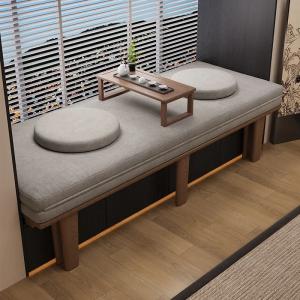 Bay Window With Coffee Table Solid Wood Bed Small Apartment Window Renovation Splicing Pull Connection Sofa Bed