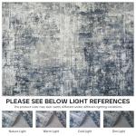 8x10 Area Rugs for Living Room Rug Washable: Modern Large Rug for Dining Room Bedroom Carpet Non Slip 8 by 10 Indoor Abstract Nursery Home Office Blue Grey