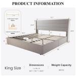 Modern King Size Lift Up Storage Bed Frame