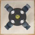 Tribesigns 47 inch Round Dining Table Wood Kitchen Table for Dining Room, 47" Dinner Room Tables for 4-6, Farmhouse Accent Furniture with Wooden Tabletop and Cross Base, Black