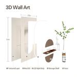 3D Textured LED Neutral Wall Art Decor for Living Room, Large Modern Minimalist Beige Sandstone Vertical Artwork for Walls, Cozy Home Lighted Wall Decor for Hallway, Dining Room, Bedroom, Office