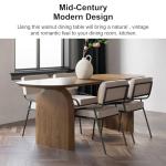 homary 70.9" Japandi Oval Dining Table for 6, Modern Pine Wood Dininer Table for Dining Room, Kitchen, Living Room Mesas de Comedor, Easy Clean