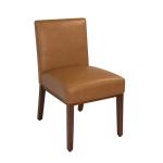 HomePop Kolbe Dining Chair - Carmel Faux Leather，19.5" Seat Height, Ideal for 29-31 Inch Tables (Single Pack)