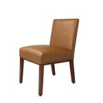 HomePop Kolbe Dining Chair - Carmel Faux Leather，19.5" Seat Height, Ideal for 29-31 Inch Tables (Single Pack)