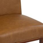 HomePop Kolbe Dining Chair - Carmel Faux Leather，19.5" Seat Height, Ideal for 29-31 Inch Tables (Single Pack)