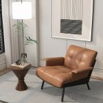 Designer Italian Simple Chair Balcony Bedroom Ergonomic Brown Chair Stretch Comy Cadeiras De Sala De Estar Nordic Furniture