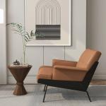 Designer Italian Simple Chair Balcony Bedroom Ergonomic Brown Chair Stretch Comy Cadeiras De Sala De Estar Nordic Furniture