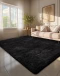 Ophanie 6x9 Black Rugs for Living Room, LargeFluffy Shag Fuzzy Plush Soft Living Room Area Rugs, Floor Shaggy Carpets for Bedroom, Carpet for Kids Boys Girls Dorm Nursery Home Decor Aesthetic