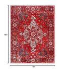 SAFAVIEH Vintage Hamadan Collection Area Rug - 8' x 10', Red & Multi, Oriental Traditional Persian Design, Non-Shedding & Easy Care, Ideal for High Traffic Areas in Living Room, Bedroom (VTH222A)