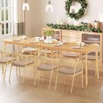 HOOBRO Dining Table, Bamboo Dining Room Table for 4-6, 47.2" Rectangle Kitchen Table, Easy to Assemble, for Dining Room, Living Room, Office, Kitchen, Apartment, Natural YL120CZ01