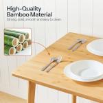 HOOBRO Dining Table, Bamboo Dining Room Table for 4-6, 47.2" Rectangle Kitchen Table, Easy to Assemble, for Dining Room, Living Room, Office, Kitchen, Apartment, Natural YL120CZ01