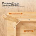 HOOBRO Dining Table, Bamboo Dining Room Table for 4-6, 47.2" Rectangle Kitchen Table, Easy to Assemble, for Dining Room, Living Room, Office, Kitchen, Apartment, Natural YL120CZ01