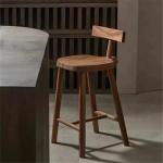 For Walnut Wooden Bar Stools Kitchen Luxury Minimalist Designer Dining Bar Stools High Counter Modern Banqueta Home Furniture