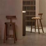 For Walnut Wooden Bar Stools Kitchen Luxury Minimalist Designer Dining Bar Stools High Counter Modern Banqueta Home Furniture