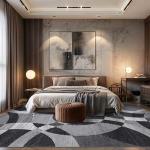 Rugshop Contemporary Abstract Circles Perfect for high Traffic Areas of Your Living Room,Bedroom,Home Office,Kitchen Area Rug 7'10" x 10'2" Gray