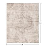 Hazo Haus Farmhouse Area Rugs for Living Room - 8x10 Washable Modern Abstract Rug for Bedroom, Dining Room Under Table, Home Office, Soft Washable & Stain Resistance (Beige & Peach)