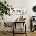 KREATIVE ARTS Large Home Family Wall Decor Rustic Home Sign Inspirational Quotes - Where Life Begins & Love Never Ends Canvas Wall Art Prints for Bedroom Living Room Kitchen 20x48 Inches