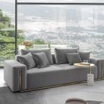 86" Linen Upholstered 3-Seater Sofa Couch for Living Room Apartment Lounge Modern 3 Seater Sofas Couches Chair home furniture