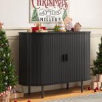 Sideboard Buffet Cabinet with Storage,40" Storage Cabinet with Sliding Door & Adjustable Shelf,Coffee Bar Cabinet Console Table