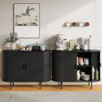 Sideboard Buffet Cabinet with Storage,40" Storage Cabinet with Sliding Door & Adjustable Shelf,Coffee Bar Cabinet Console Table