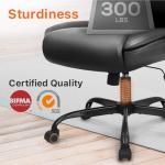 NEO CHAIR Ergonomic Office Desk Gaming Computer Chair Executive High Back Support Flip-up Arms Adjustable Height Swivel Rolling Wheels Comfy PU Leather for Home (Black)