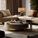 Luxury Decoration Coffee Table Round Clear Drawers Unique Side Table Aesthetic Small Center Mesa Auxiliar Lounge Suite Furniture