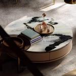 Luxury Decoration Coffee Table Round Clear Drawers Unique Side Table Aesthetic Small Center Mesa Auxiliar Lounge Suite Furniture