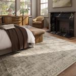 Washable Area Rugs for Living Room: 8x10 Bedroom Area Rugs Boho Vintage Rugs Stain Resistant Non Slip Low Pile Soft Lightweight Carpet for Kitchen Dining Room Farmhouse Nursery Kids Room Home Office