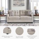 Signature Design by Ashley Mahoney Contemporary Tufted Sofa, Beige