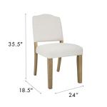HomePop Open Back Upholstered Dining Chair - Cream Textured Woven (Single Pack)