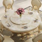 Luxury Design Marble Dining Tables Wood 6 Chairs Modern Center Dining Tables Living Room Mesas De Comedor Home Furniture