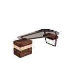 Light luxury coffee table, North American black walnut desk, new Chinese style for home use