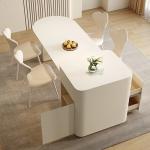 Island-platform dining table integrated retractable Luxury Chairs Dining Table Expandable White Mesa Comedor Home Furniture