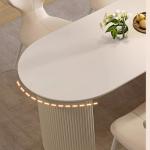 Island-platform dining table integrated retractable Luxury Chairs Dining Table Expandable White Mesa Comedor Home Furniture