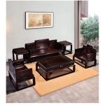 Purple sandalwood sofa living room mahogany six-piece set villa sofa