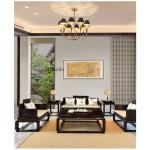 Purple sandalwood sofa living room mahogany six-piece set villa sofa