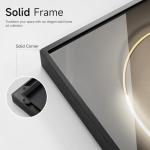 Large Framed Modern Abstract Wall Art for Living Room, Minimalist Bright Style Prints Wall Paintings Artwork for Walls, Silver Gray Contemporary Luxury Pictures for Hallway, Office Wall Decor 24x36 In