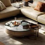 Luxury Decoration Coffee Table Round Clear Drawers Unique Side Table Aesthetic Small Center Mesa Auxiliar Lounge Suite Furniture