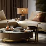 Luxury Decoration Coffee Table Round Clear Drawers Unique Side Table Aesthetic Small Center Mesa Auxiliar Lounge Suite Furniture