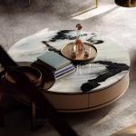 Luxury Decoration Coffee Table Round Clear Drawers Unique Side Table Aesthetic Small Center Mesa Auxiliar Lounge Suite Furniture