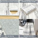 Miukiki 8x10 Area Rug for Living Room Moroccan Washable Rugs Non Slip Indoor Floor Carpet Foldable Large Soft Area Rug for Dining Room Bedroom with Low Pile(Grey,8'x10')