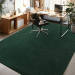 AAFKK Large Modern Area Rugs for Living Room Bedroom, 5x8 Feet Dark Green Ultra Soft Thickened Memory-Foam Indoor Rug, Comfy Aesthetic Solid Minimalist Carpets for Girls Boys Nursery Dorm Home Decor