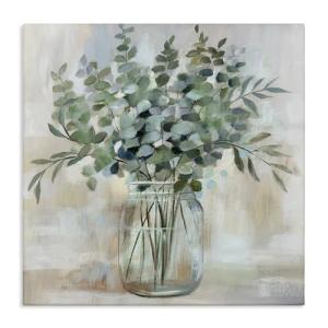 Stupell Industries Soothing Eucalyptus Herb Arrangement, Designed By Nan, 17 x 17, Canvas Wall Art
