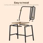 YATINEY Dining Chairs Set of 4, Wooden Kitchen Chairs, Farmhouse Dining Chairs with Back Support, for Living Room, Kitchen, Rustic Brown and Black CY01L4BRN1