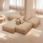 Luxury 7 Person Living Room Sofas Aesthetic Beige Floor Recliner Living Room Sofas Modular Bedroom Divano Moderno Furniture Home