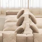 Luxury 7 Person Living Room Sofas Aesthetic Beige Floor Recliner Living Room Sofas Modular Bedroom Divano Moderno Furniture Home