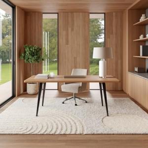 Nuloom Gloria Beige, 8' x 10', Abstract, Shag, Soft and Cozy, Plush, High Traffic, Stain Resistant, Easy Clean, Durable Area Rug for Bedroom, Living Room, Dining Space, Den, Foyer, Entryway