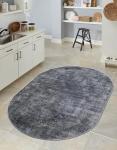 Rugs.com Oregon Collection Rug – 4x6 Oval Gray Low-Pile Rug Perfect for Living Rooms, Large Dining Rooms, Open Floorplans